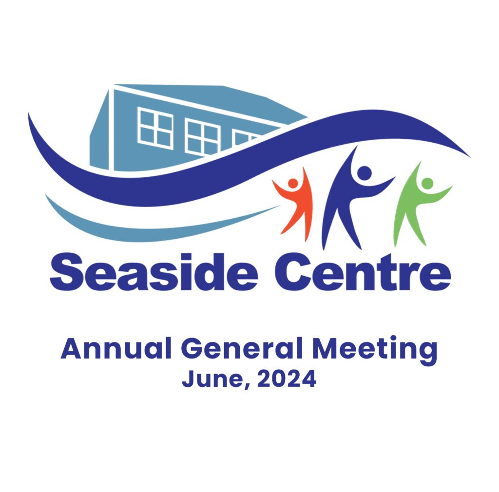 Seaside Centre logo supports mention of the Seaside Centre Annual General Meeting. 
